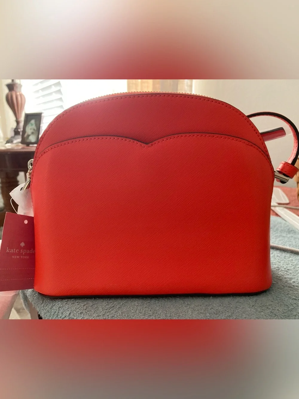kate spade Red Saffiano Dome Crossbody NWT